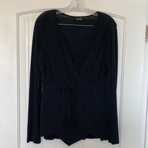 CKW Women's Black Wrap Blouse
